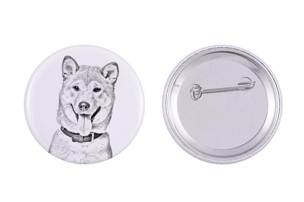 Shiba Inu przypinka z psem duża Art-Dog