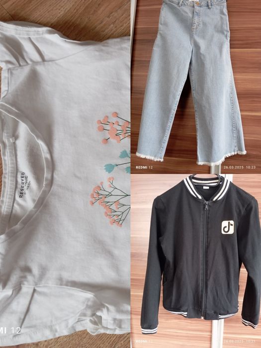 Spodnie szerokie Reserved,bluza i bluzka