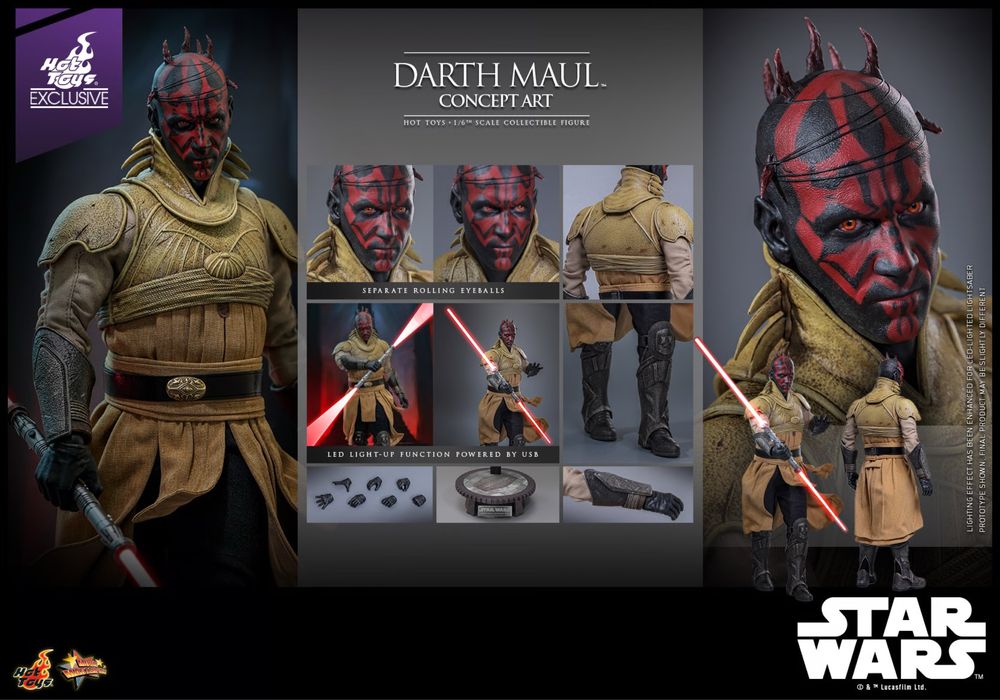 Фигурка 1/6 hot toys mms778 DARTH MAUL (CONCEPT ART) star wars
