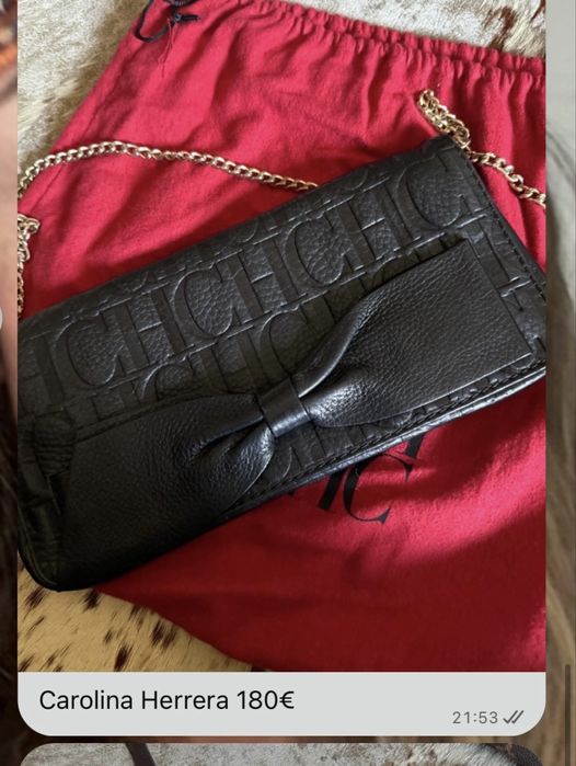 Clutch preta pele nunca usada