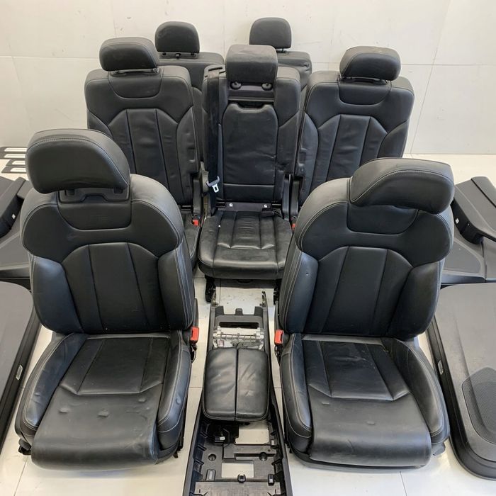 Siedzenie Fotele Skóry 7-Osób Boczki Dekory Wnętrze Audi Q7 4M S-Line 18R