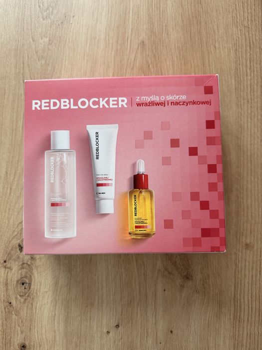 Redblocker zestaw plyn micelarny, krem, koncentrat naprawczy