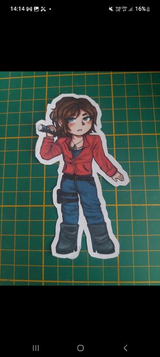 Claire Redfield Resident evil 2 naklejka handmade