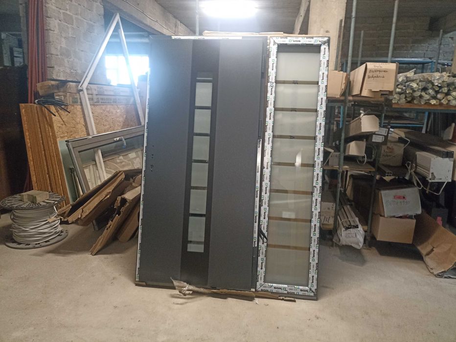 drzwi zewnętrzne z przystawką 150/207 antracyt