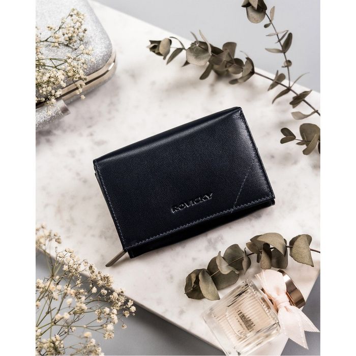 skórzany kompaktowy portfel damski - rovicky