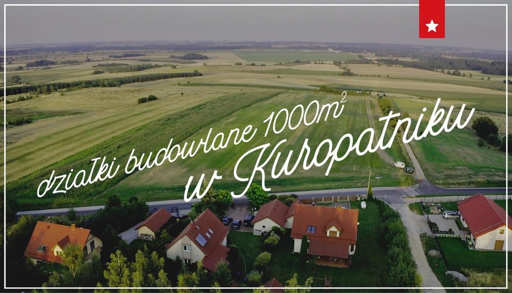 Piękne działki budowlane 10 arów w Kuropatniku (ok. 6 km od Strzelina)