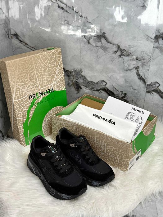 Кросівки Premiata Moerun Black PREMIUM, Кроссовки Премиата Моерун черные размер 40-45