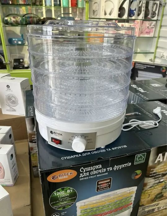 Сушарка для овочів та фруктів BITEK BT-6800 сушка сушилка для фруктов