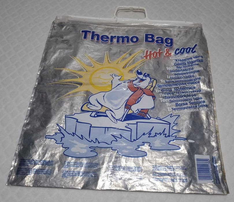 Torba termiczna, miś polarny, termo, na zakupy, 42x46cm (reklamówka)