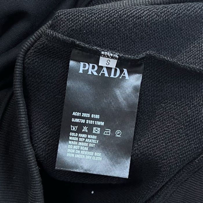 PRADA свитшот мужской черный класический реглан батник кофта