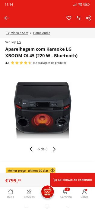 Coluna LG xboom ol45 vendo ou troco