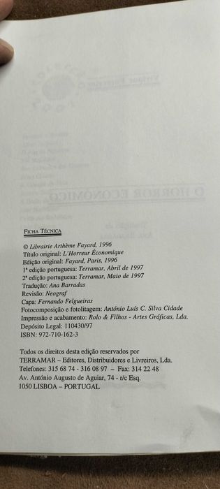 Livro " O Horror Económico" (CXL1)