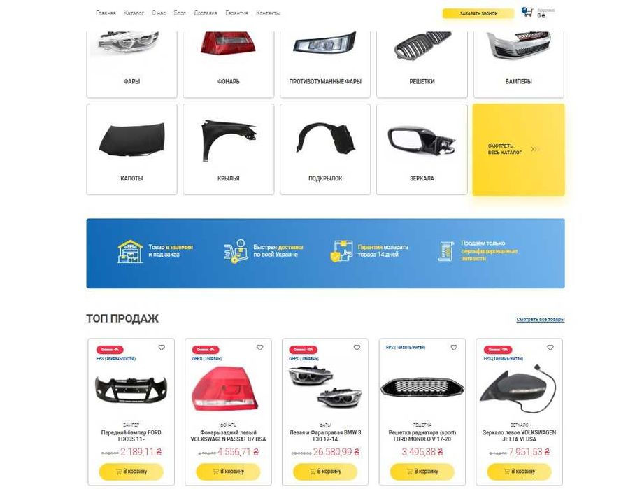 Продаж готового рентабельного бізнесу - інтернет магазину автомобільних запчастин (окремі групи товарів). Сайт успішно працює більше 10 років.