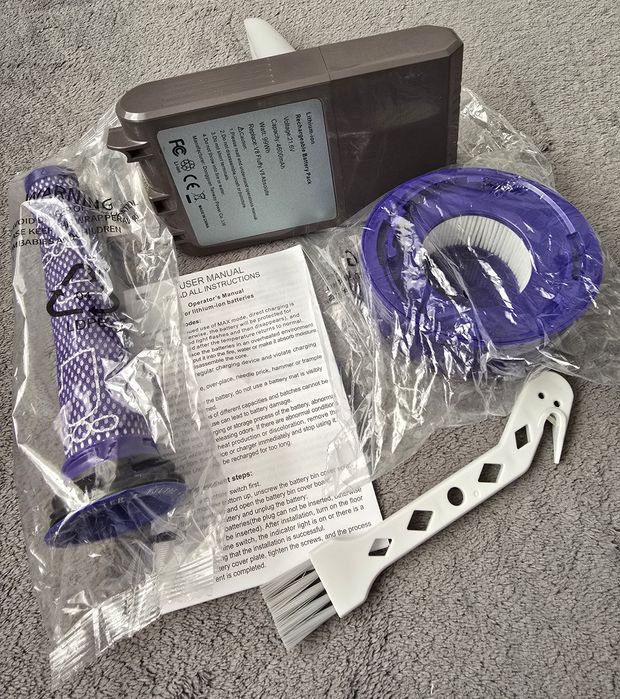 Dyson V8Fluffy,V8 Absolute zamiennik bateria i filtry