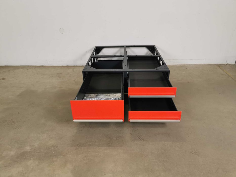 Szuflady dolne podłogowe do busa auta regał samochodowy serwisowy