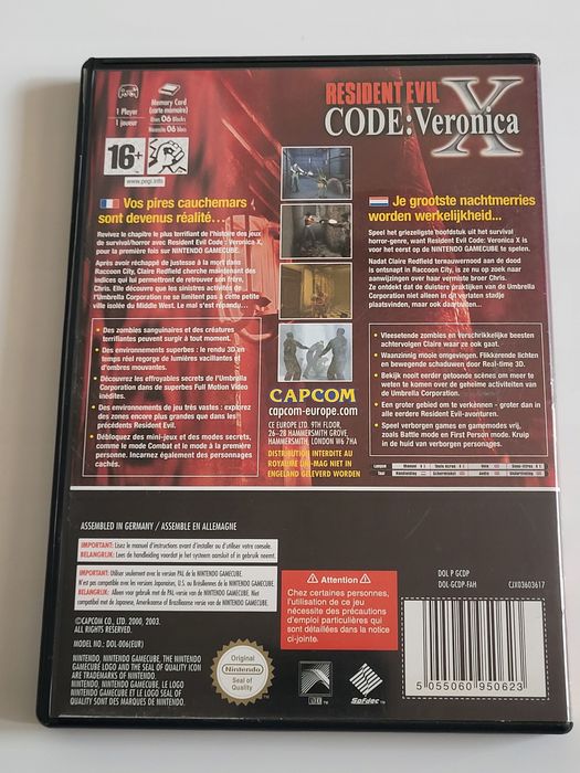 Resident Evil Code Veronica X Nintendo Gamecube Pudełkowa