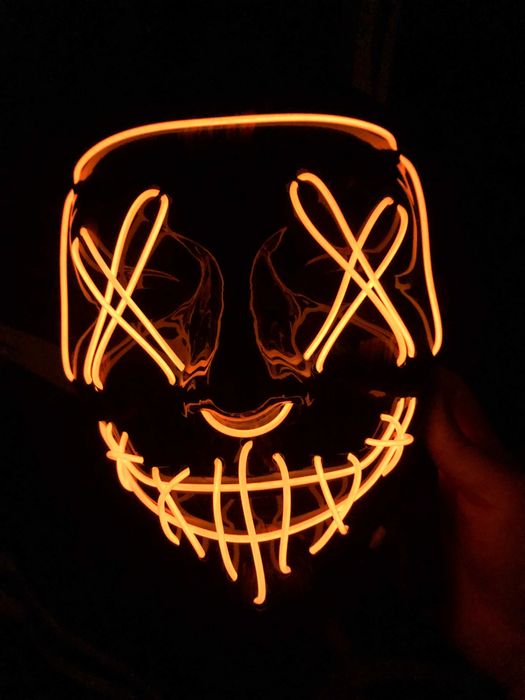 Máscara Halloween/Carnaval nova LED