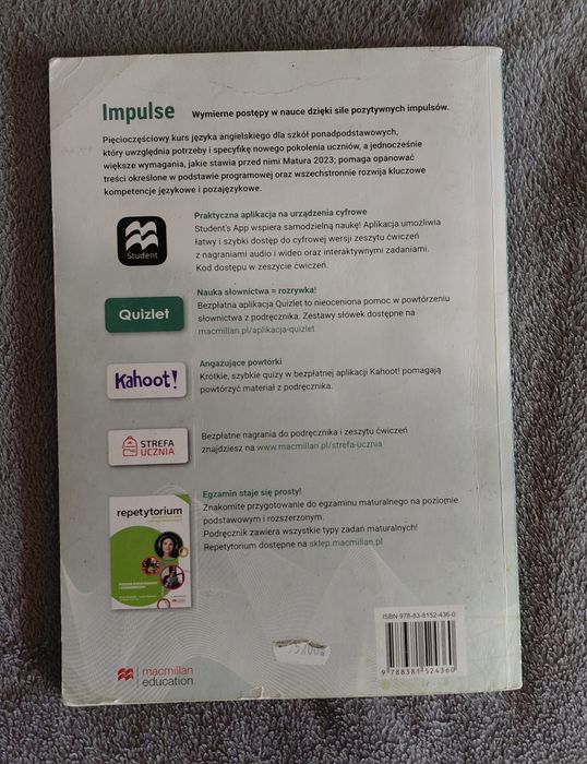 Podręcznik i ćwiczenia Impulse 1 Macmillan education