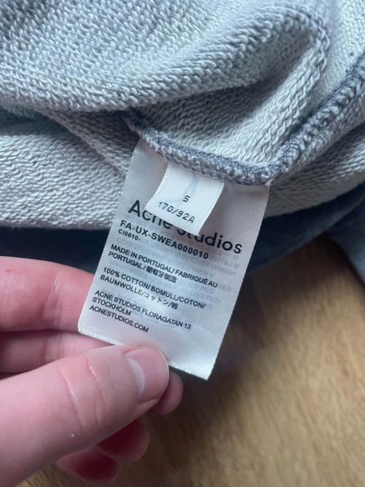 Bluza szara acne studios crewneck