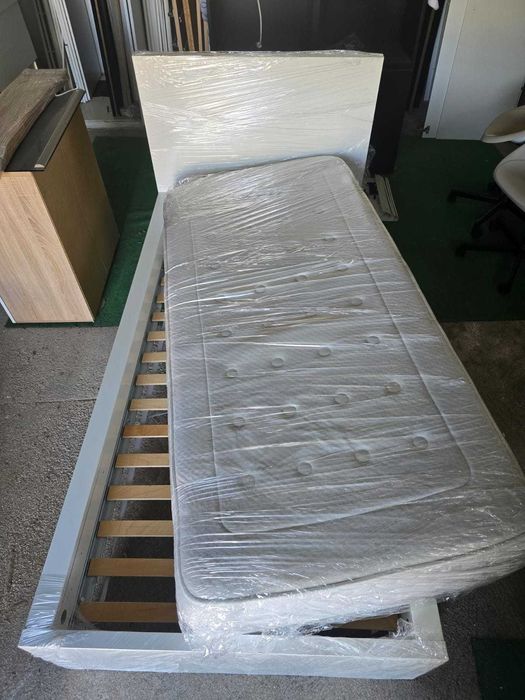 Cama solteiro com colchão Entrega e Montagem Gratuita