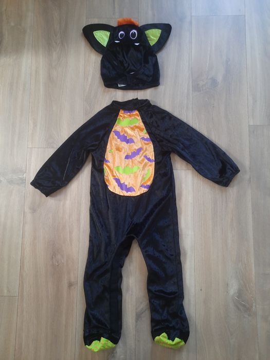 Nietoperz strój przebranie kostium + czapka 92, 18-24 miesiące