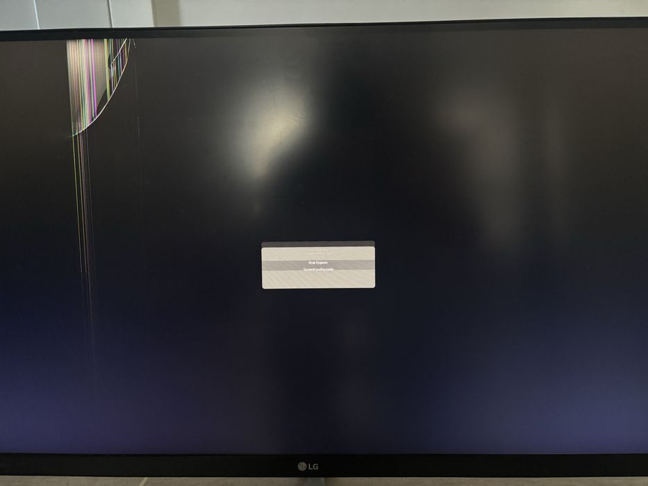 Monitor LG uszkodzony