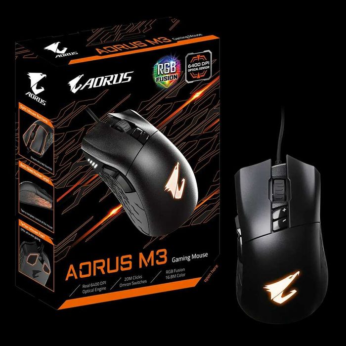 Миша Gigabyte Aorus M3 USB Black бу