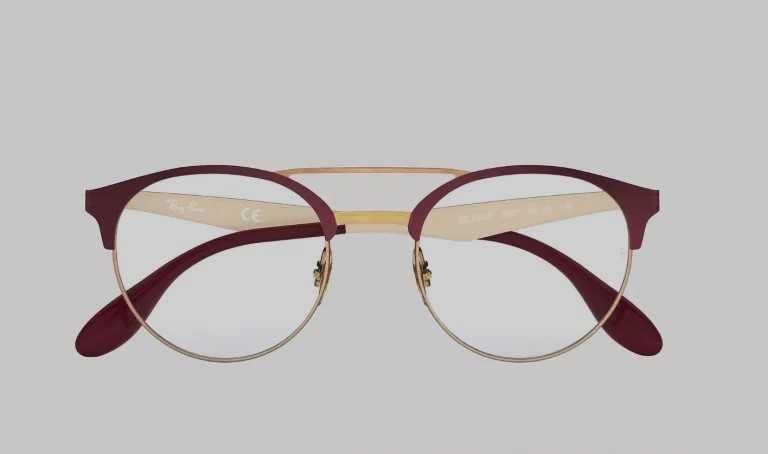 modne oprawki okulary RAY BAN NOWE  RB3545V bordo okazja