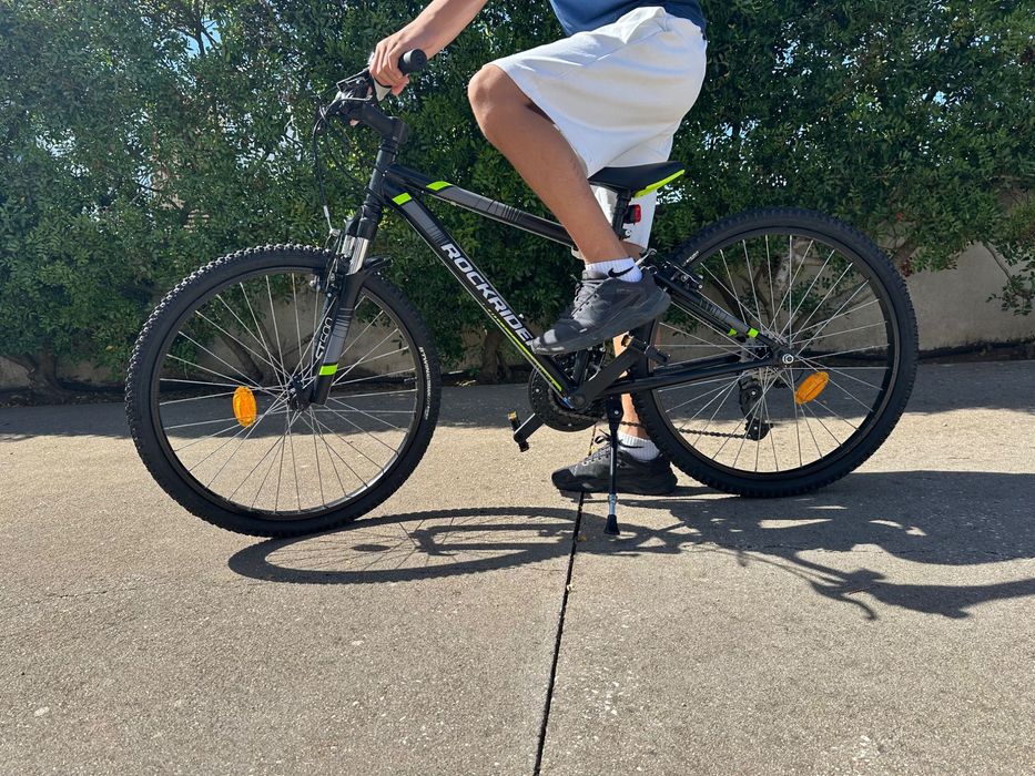 Bicicleta RockRider 8-12 Anos Preta e Verde