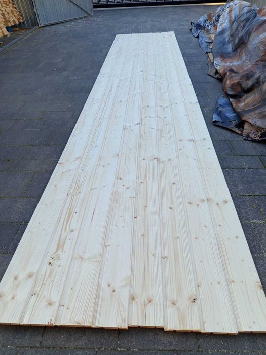 Deska świerkowa boazeria 4170x120x14mm fińska softline, jak panele