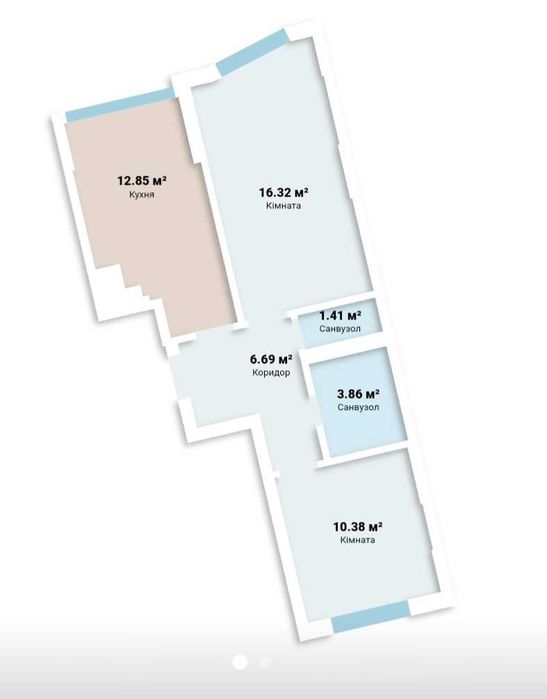 2к квартира 53.2 м² в центрі Ірпеня! ЖК Роял Парк. Газ! БЕЗ КОМІСІЇ!