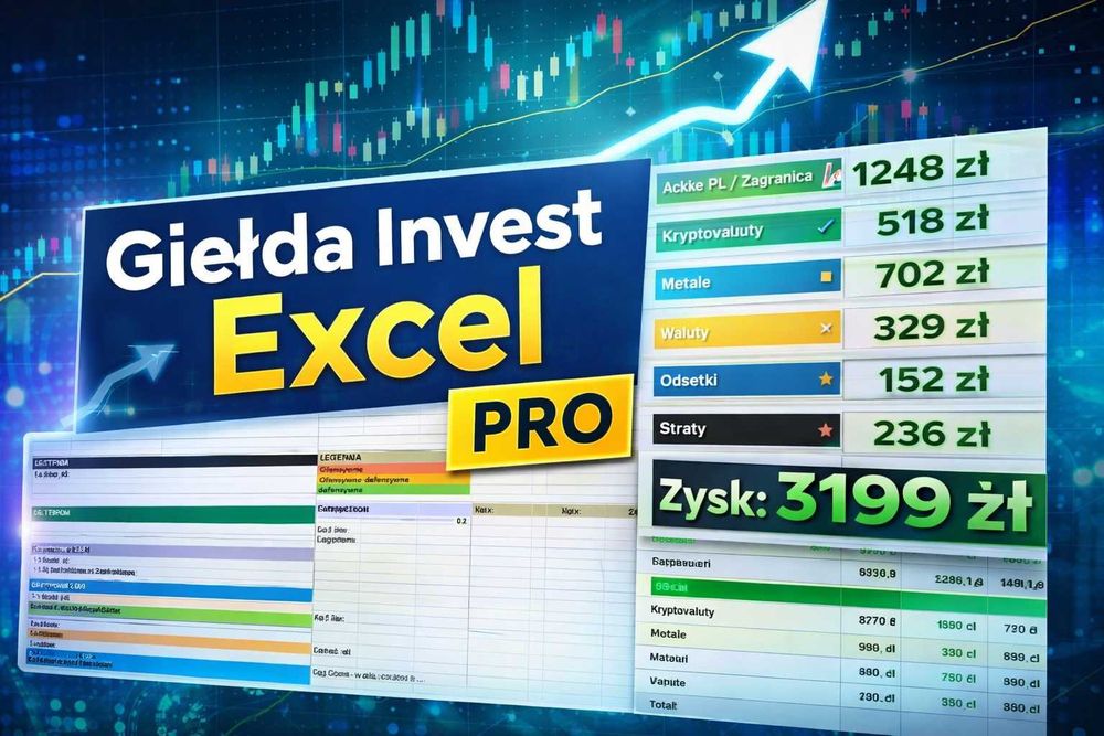 Arkusz do rozliczania giełdy Excell – akcje, ETF, krypto, dywidendy