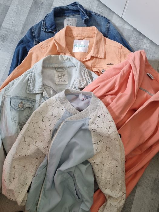 Zestaw katana kurtki jeans marynarki paka ubrań