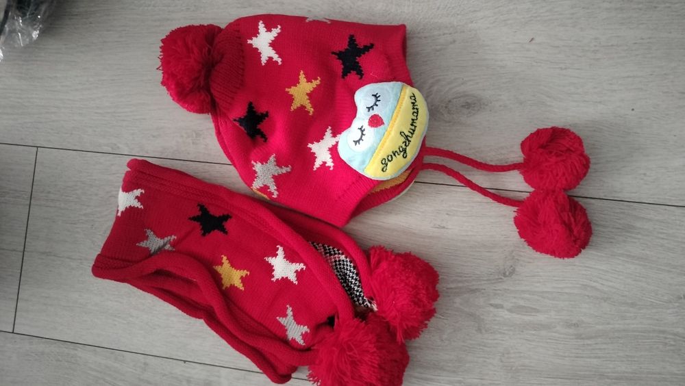 Komplet zimowy czerwony