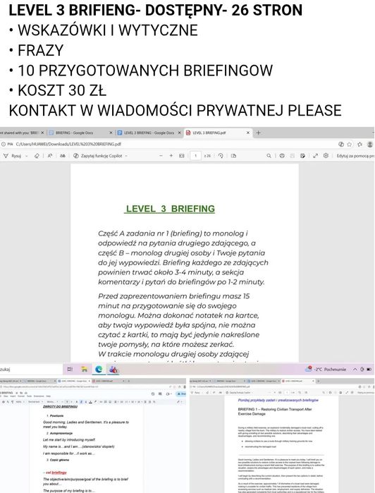 Materiały egzamin Stanag 6001 słownictwo wojskowe