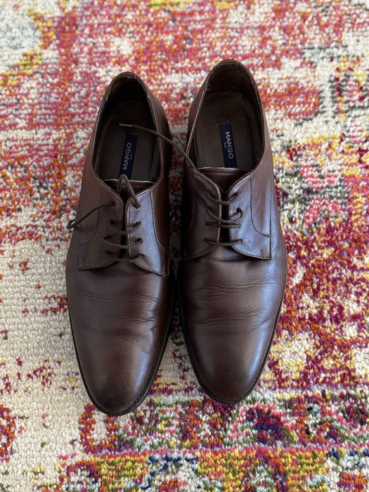 Sapatos pele castanhos Mango 44