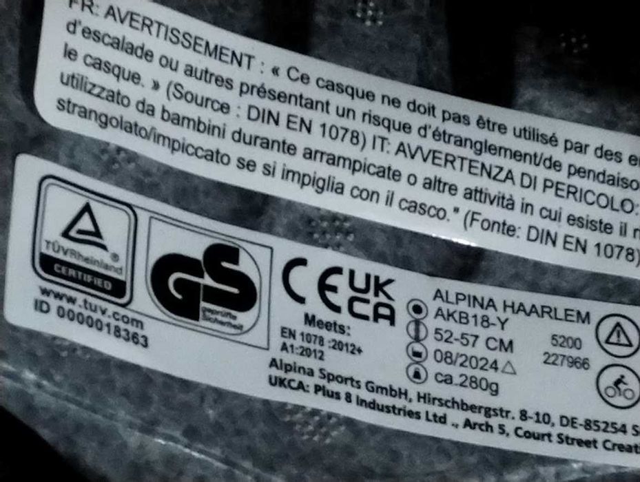 Kask rowerowy Alpina Haarlem Rozmiar  S/M 52  57 cm z wyjmowaną lampką