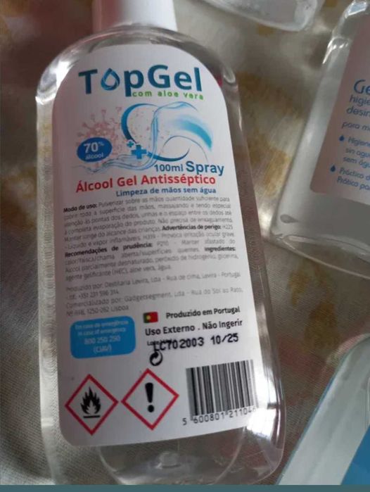 Álcool-Gel para desinfectar as mãos - 7 fraquinhos