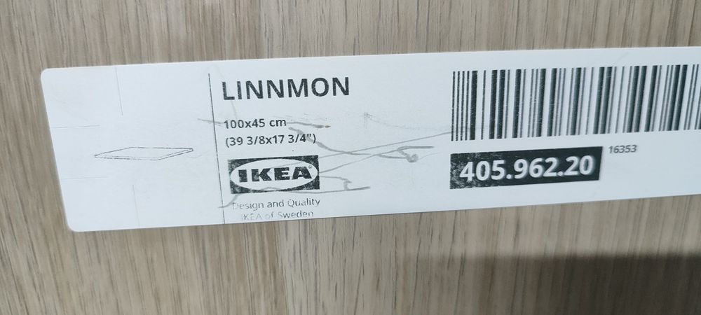 Blat Ikea 100x45 nowy 4 nogi 70 cm
