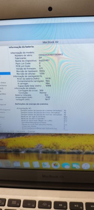 MacBook air 13" de 2011