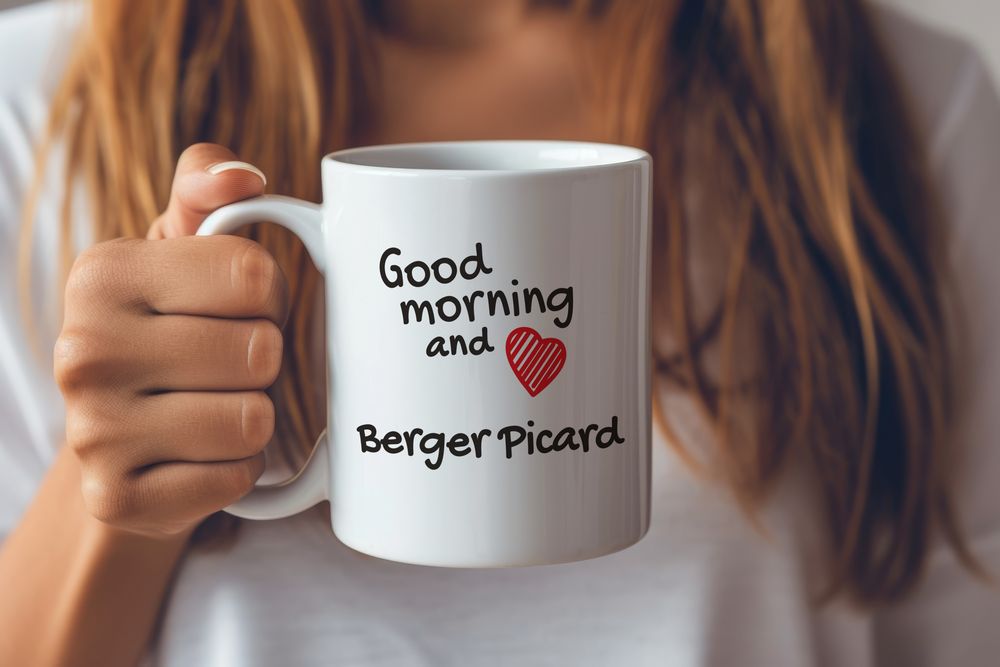 Owczarek pikardyjski kubek z psem good morning Art-Dog