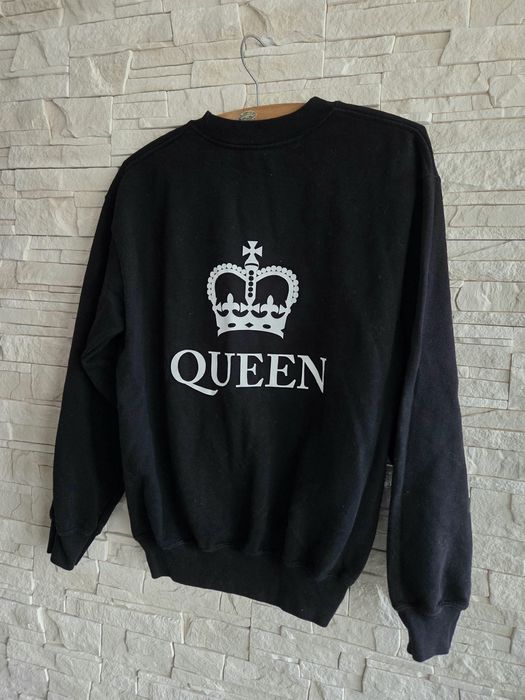Czarna bluza bawełniana Quenn  Fruit the Loom rozm  S oversize .
