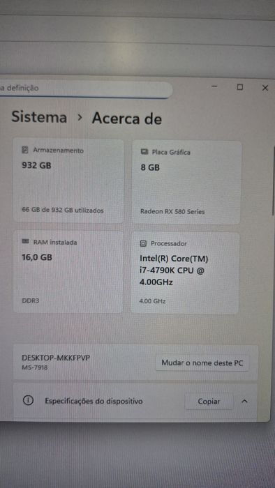 PC Gaming Completo – Intel i7 4.00GHz | 16GB RAM | RX 580 8GB | SSD 1TB