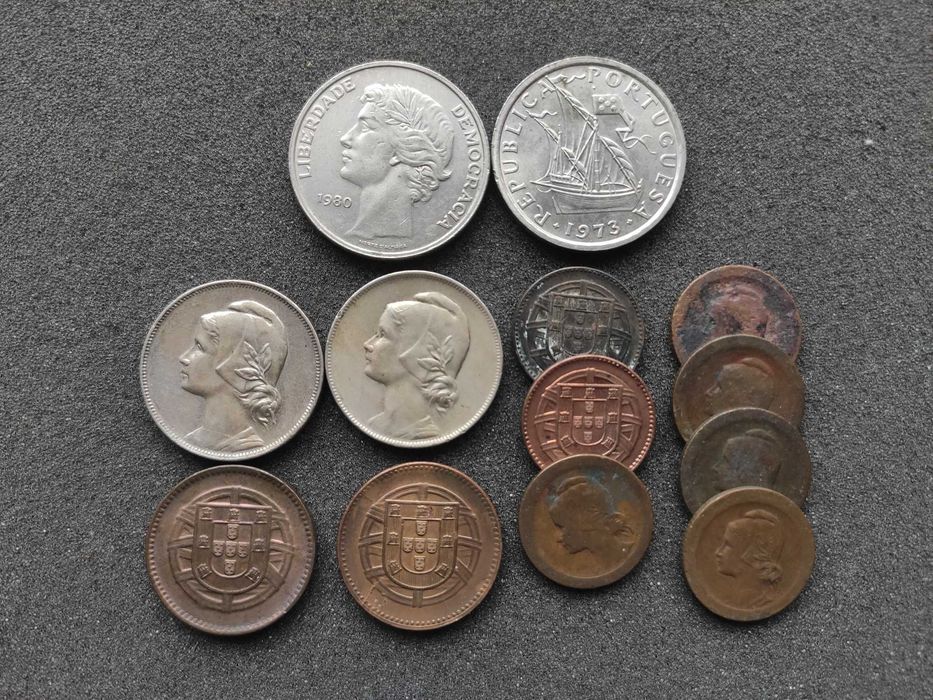 Conjunto de Moedas de 1, 2, 5 centavos + 10$ e 25$