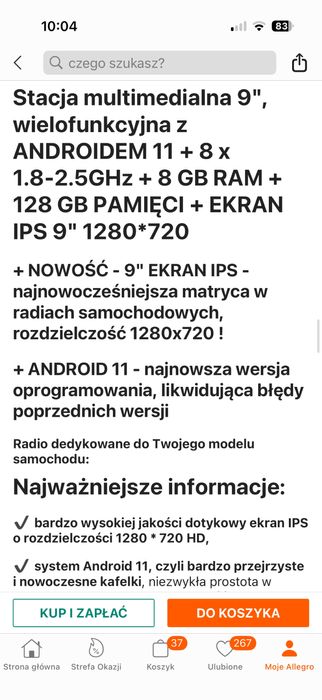 Radio samochodowe fiat doble