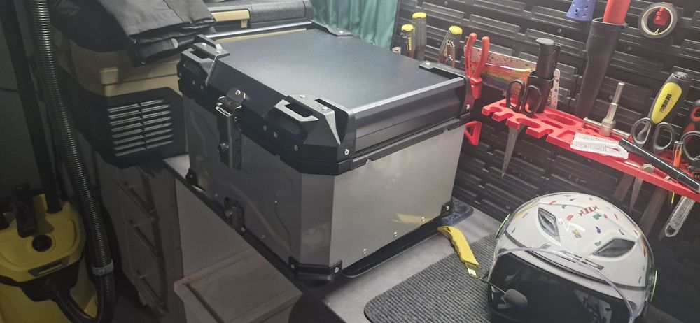 Kufer motocyklowy 55l aluminiowy aluminium skrzynia Adventure