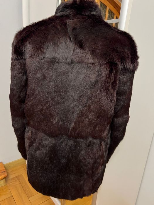 Naturalne damskie krótkie futro z królika