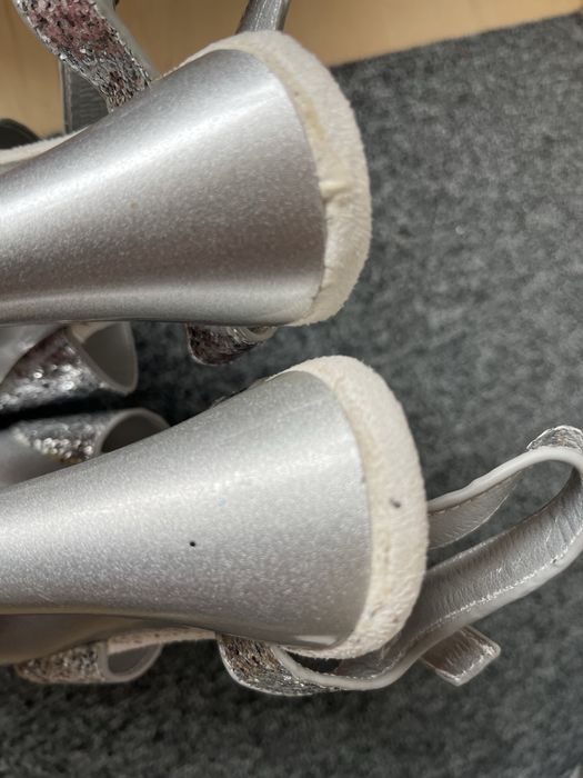 Szpilki Pole Dance silver shine r.37 nowe jak pleaser