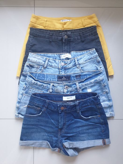 Zestaw paka paczka szorty krótkie spodenki denim jeans jeansowe