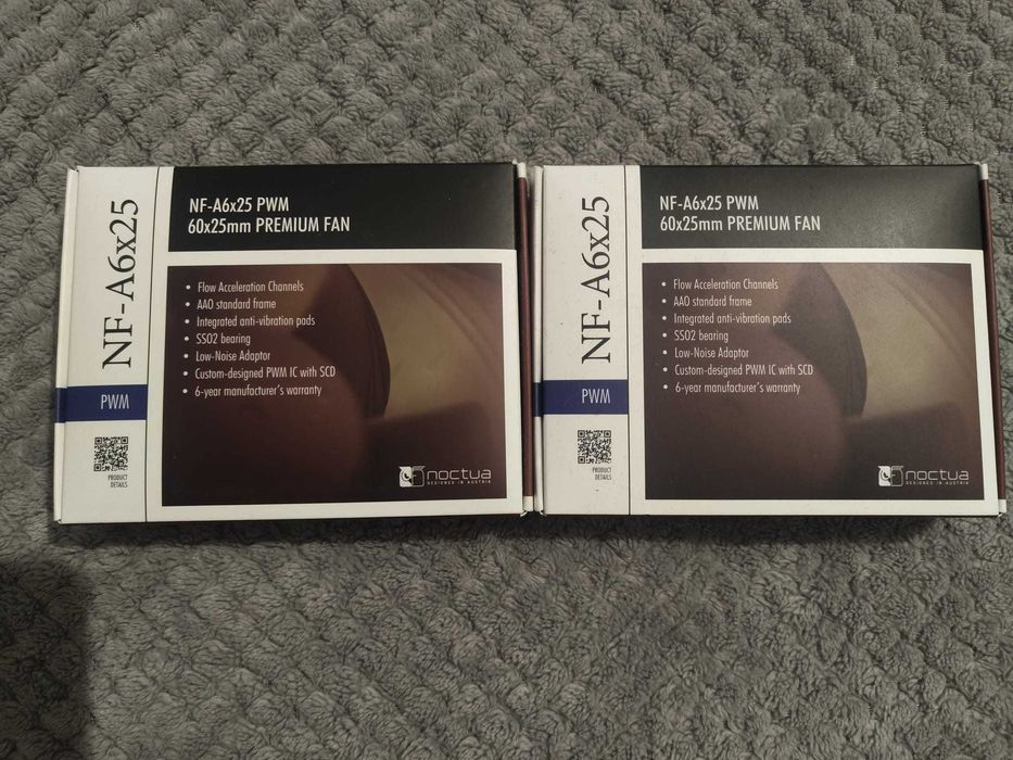 Ventoinhas Noctua NF-A6x25 PWM 60mm (2 unidades)
